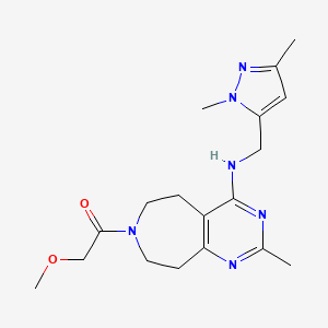 N-[(1,3-dimethyl-1H-pyrazol-5-yl)methyl]-7-(methoxyacetyl)-2-methyl-6,7,8,9-tetrahydro-5H-pyrimido[4,5-d]azepin-4-amine