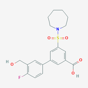 molecular formula C20H22FNO5S B5474754 5-(azepan-1-ylsulfonyl)-4'-fluoro-3'-(hydroxymethyl)biphenyl-3-carboxylic acid 