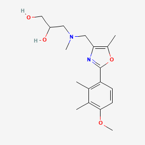 molecular formula C18H26N2O4 B5474784 3-[{[2-(4-methoxy-2,3-dimethylphenyl)-5-methyl-1,3-oxazol-4-yl]methyl}(methyl)amino]propane-1,2-diol 