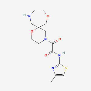 2-(1,8-dioxa-4,11-diazaspiro[5.6]dodec-4-yl)-N-(4-methyl-1,3-thiazol-2-yl)-2-oxoacetamide