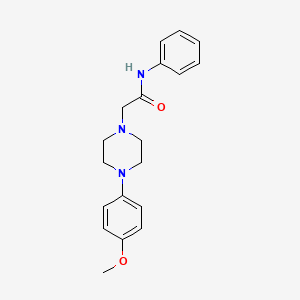 molecular formula C19H23N3O2 B5474798 2-[4-(4-methoxyphenyl)piperazin-1-yl]-N-phenylacetamide 