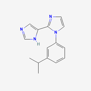 molecular formula C15H16N4 B5474799 1-(3-isopropylphenyl)-1H,1'H-2,4'-biimidazole 