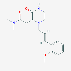 2-{1-[(2E)-3-(2-methoxyphenyl)-2-propen-1-yl]-3-oxo-2-piperazinyl}-N,N-dimethylacetamide