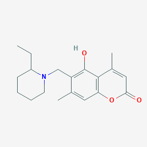 molecular formula C19H25NO3 B5474832 6-[(2-ethylpiperidin-1-yl)methyl]-5-hydroxy-4,7-dimethyl-2H-chromen-2-one 