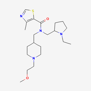 N-[(1-ethylpyrrolidin-2-yl)methyl]-N-[[1-(2-methoxyethyl)piperidin-4-yl]methyl]-4-methyl-1,3-thiazole-5-carboxamide