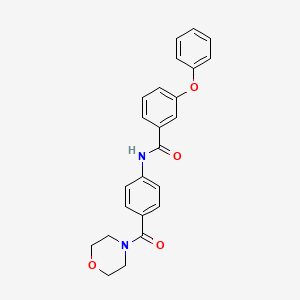 molecular formula C24H22N2O4 B5474856 N-[4-(morpholine-4-carbonyl)phenyl]-3-phenoxybenzamide 