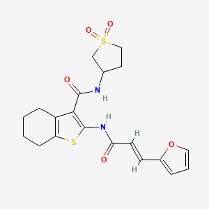 N-(1,1-dioxidotetrahydrothiophen-3-yl)-2-{[(2E)-3-(furan-2-yl)prop-2-enoyl]amino}-4,5,6,7-tetrahydro-1-benzothiophene-3-carboxamide