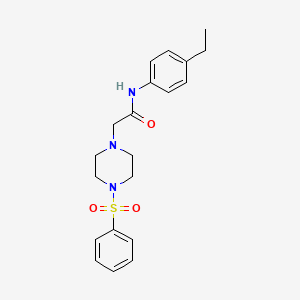 2-[4-(benzenesulfonyl)piperazin-1-yl]-N-(4-ethylphenyl)acetamide