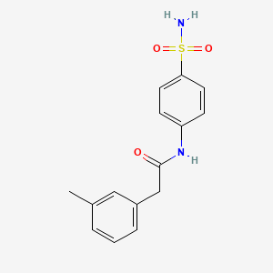 molecular formula C15H16N2O3S B5474901 2-(3-methylphenyl)-N-(4-sulfamoylphenyl)acetamide 