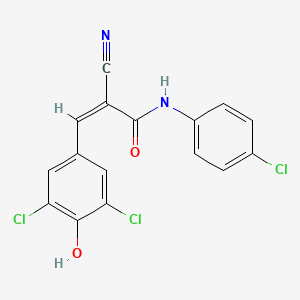 N-(4-chlorophenyl)-2-cyano-3-(3,5-dichloro-4-hydroxyphenyl)acrylamide