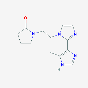 molecular formula C13H17N5O B5474924 1-[2-(5'-methyl-1H,3'H-2,4'-biimidazol-1-yl)ethyl]pyrrolidin-2-one 