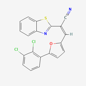 molecular formula C20H10Cl2N2OS B5474934 2-(1,3-benzothiazol-2-yl)-3-[5-(2,3-dichlorophenyl)-2-furyl]acrylonitrile 