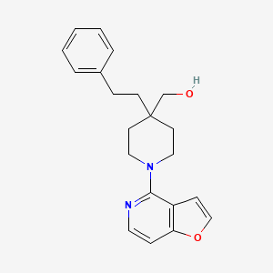 molecular formula C21H24N2O2 B5474966 [1-furo[3,2-c]pyridin-4-yl-4-(2-phenylethyl)piperidin-4-yl]methanol 