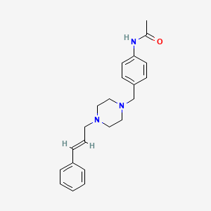 molecular formula C22H27N3O B5474969 N-(4-{[4-(3-phenyl-2-propen-1-yl)-1-piperazinyl]methyl}phenyl)acetamide 