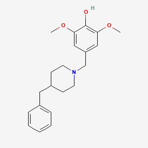 molecular formula C21H27NO3 B5474984 4-[(4-Benzylpiperidin-1-yl)methyl]-2,6-dimethoxyphenol 