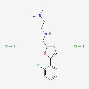 N-[[5-(2-chlorophenyl)furan-2-yl]methyl]-N',N'-dimethylethane-1,2-diamine;dihydrochloride