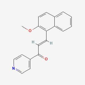 molecular formula C19H15NO2 B5475051 (E)-3-(2-methoxynaphthalen-1-yl)-1-pyridin-4-ylprop-2-en-1-one 