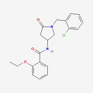 molecular formula C20H21ClN2O3 B5475060 N-[1-(2-chlorobenzyl)-5-oxopyrrolidin-3-yl]-2-ethoxybenzamide 