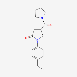 molecular formula C17H22N2O2 B5475086 1-(4-ethylphenyl)-4-(1-pyrrolidinylcarbonyl)-2-pyrrolidinone 