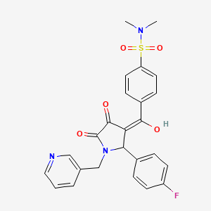 4-{[2-(4-fluorophenyl)-4-hydroxy-5-oxo-1-(3-pyridinylmethyl)-2,5-dihydro-1H-pyrrol-3-yl]carbonyl}-N,N-dimethylbenzenesulfonamide