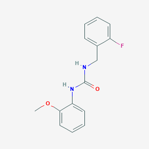 molecular formula C15H15FN2O2 B5475149 N-(2-fluorobenzyl)-N'-(2-methoxyphenyl)urea 