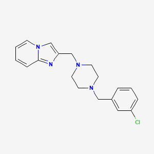 molecular formula C19H21ClN4 B5475153 1-[(3-CHLOROPHENYL)METHYL]-4-({IMIDAZO[1,2-A]PYRIDIN-2-YL}METHYL)PIPERAZINE 