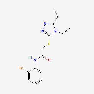 N-(2-bromophenyl)-2-[(4,5-diethyl-4H-1,2,4-triazol-3-yl)sulfanyl]acetamide