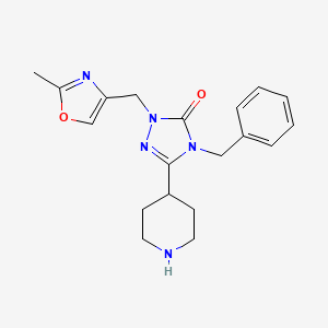 4-benzyl-2-[(2-methyl-1,3-oxazol-4-yl)methyl]-5-(4-piperidinyl)-2,4-dihydro-3H-1,2,4-triazol-3-one hydrochloride