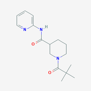 molecular formula C16H23N3O2 B5475176 1-(2,2-dimethylpropanoyl)-N-(pyridin-2-yl)piperidine-3-carboxamide 