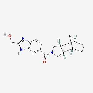 {5-[(1R*,2R*,6S*,7S*)-4-azatricyclo[5.2.1.0~2,6~]dec-4-ylcarbonyl]-1H-benzimidazol-2-yl}methanol