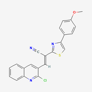 (2E)-3-(2-Chloroquinolin-3-YL)-2-[4-(4-methoxyphenyl)-1,3-thiazol-2-YL]prop-2-enenitrile