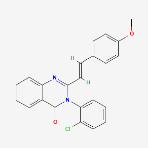 molecular formula C23H17ClN2O2 B5475218 3-(2-CHLOROPHENYL)-2-[(1E)-2-(4-METHOXYPHENYL)ETHENYL]-3,4-DIHYDROQUINAZOLIN-4-ONE 