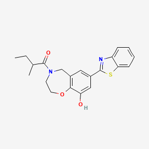 molecular formula C21H22N2O3S B5475235 7-(1,3-benzothiazol-2-yl)-4-(2-methylbutanoyl)-2,3,4,5-tetrahydro-1,4-benzoxazepin-9-ol 