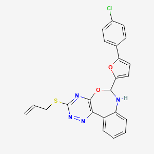 3-(allylthio)-6-[5-(4-chlorophenyl)-2-furyl]-6,7-dihydro[1,2,4]triazino[5,6-d][3,1]benzoxazepine