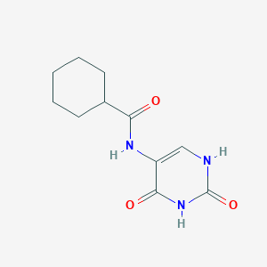 molecular formula C11H15N3O3 B5475253 N-(2,4-dioxo-1,2,3,4-tetrahydropyrimidin-5-yl)cyclohexanecarboxamide 