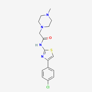 N-[4-(4-chlorophenyl)-1,3-thiazol-2-yl]-2-(4-methylpiperazin-1-yl)acetamide