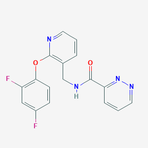 molecular formula C17H12F2N4O2 B5475276 N-{[2-(2,4-difluorophenoxy)pyridin-3-yl]methyl}pyridazine-3-carboxamide 