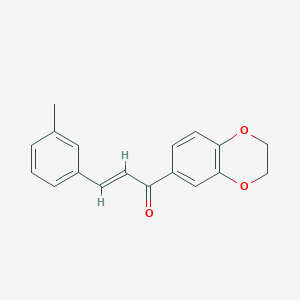 molecular formula C18H16O3 B5475277 (E)-1-(2,3-DIHYDRO-1,4-BENZODIOXIN-6-YL)-3-(3-METHYLPHENYL)-2-PROPEN-1-ONE 