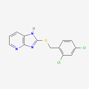 molecular formula C13H9Cl2N3S B5475279 2-{[(2,4-DICHLOROPHENYL)METHYL]SULFANYL}-3H-IMIDAZO[4,5-B]PYRIDINE 