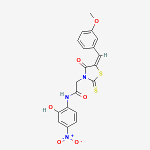 N-(2-hydroxy-4-nitrophenyl)-2-[5-(3-methoxybenzylidene)-4-oxo-2-thioxo-1,3-thiazolidin-3-yl]acetamide