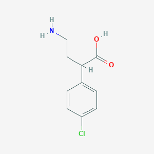 molecular formula C10H12ClNO2 B054753 2-(4-Chlorophenyl)-4-aminobutyric acid CAS No. 120418-68-0