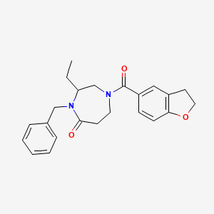 molecular formula C23H26N2O3 B5475340 4-benzyl-1-(2,3-dihydro-1-benzofuran-5-ylcarbonyl)-3-ethyl-1,4-diazepan-5-one 