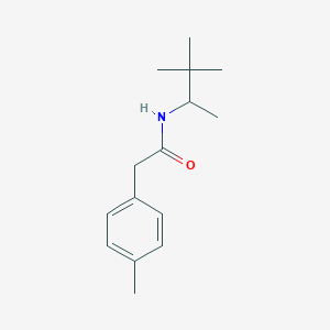 molecular formula C15H23NO B5475371 N-(3,3-dimethylbutan-2-yl)-2-(4-methylphenyl)acetamide 