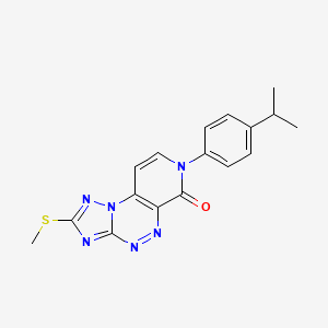 molecular formula C17H16N6OS B5475383 7-(4-isopropylphenyl)-2-(methylsulfanyl)pyrido[4,3-e][1,2,4]triazolo[5,1-c][1,2,4]triazin-6(7H)-one 