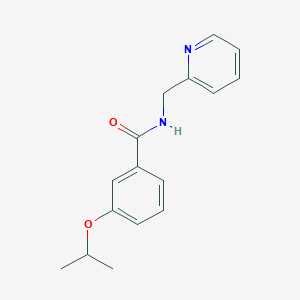 molecular formula C16H18N2O2 B5475403 3-isopropoxy-N-(2-pyridinylmethyl)benzamide 