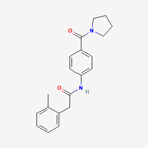 molecular formula C20H22N2O2 B5475410 2-(2-methylphenyl)-N-[4-(pyrrolidine-1-carbonyl)phenyl]acetamide 