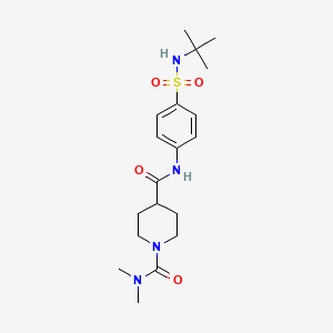 molecular formula C19H30N4O4S B5475417 N-{4-[(TERT-BUTYLAMINO)SULFONYL]PHENYL}-N,N-DIMETHYLTETRAHYDRO-1,4(2H)-PYRIDINEDICARBOXAMIDE 