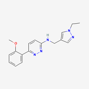 molecular formula C17H19N5O B5475426 N-[(1-ethyl-1H-pyrazol-4-yl)methyl]-6-(2-methoxyphenyl)pyridazin-3-amine 