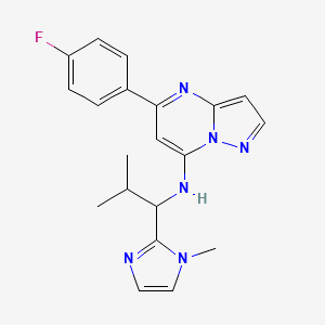 5-(4-fluorophenyl)-N-[2-methyl-1-(1-methyl-1H-imidazol-2-yl)propyl]pyrazolo[1,5-a]pyrimidin-7-amine