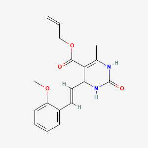 allyl 4-[2-(2-methoxyphenyl)vinyl]-6-methyl-2-oxo-1,2,3,4-tetrahydro-5-pyrimidinecarboxylate